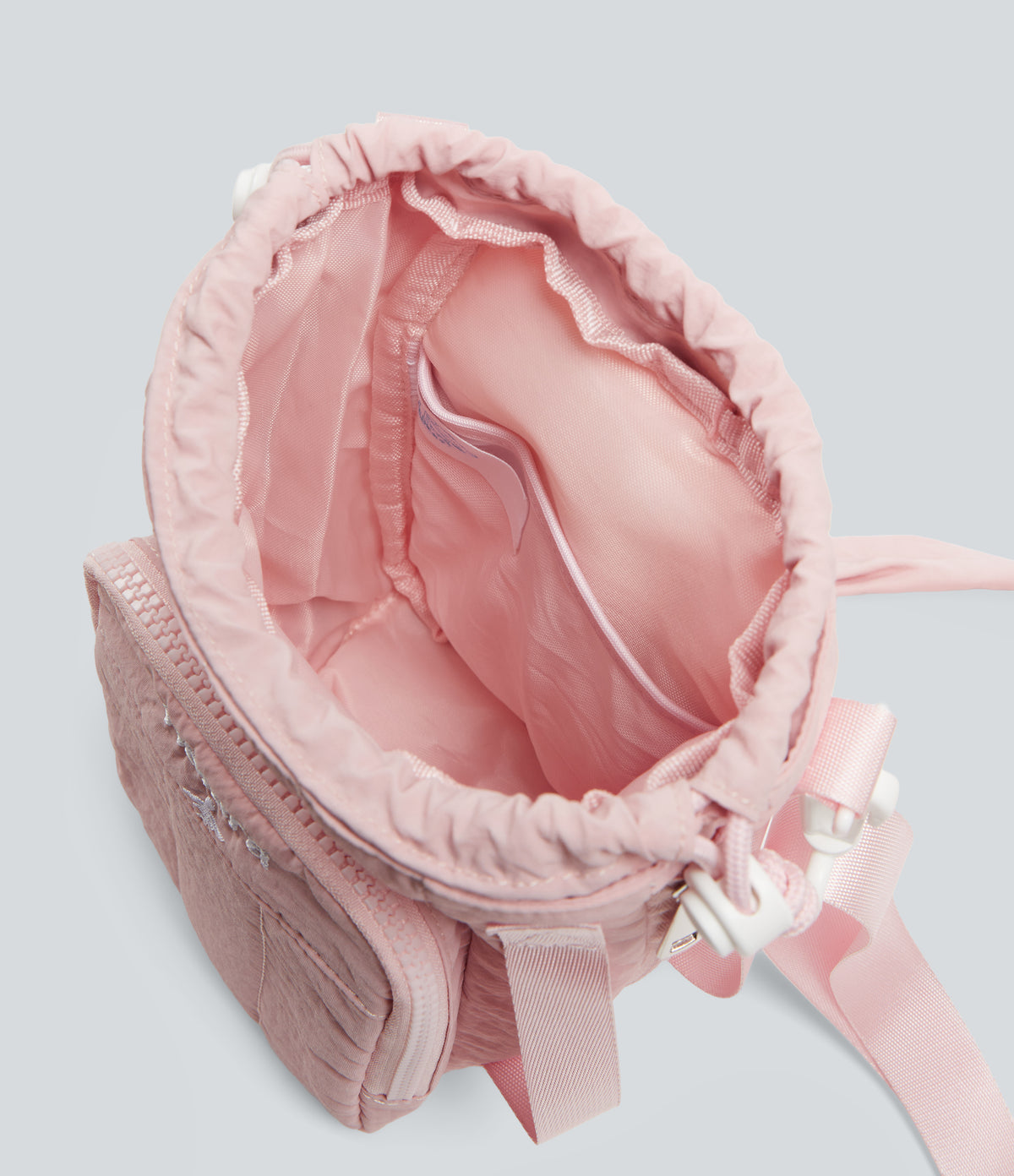 Yoga Crossbody Bag with Zipper Pocket — Crystal Pink — view 6