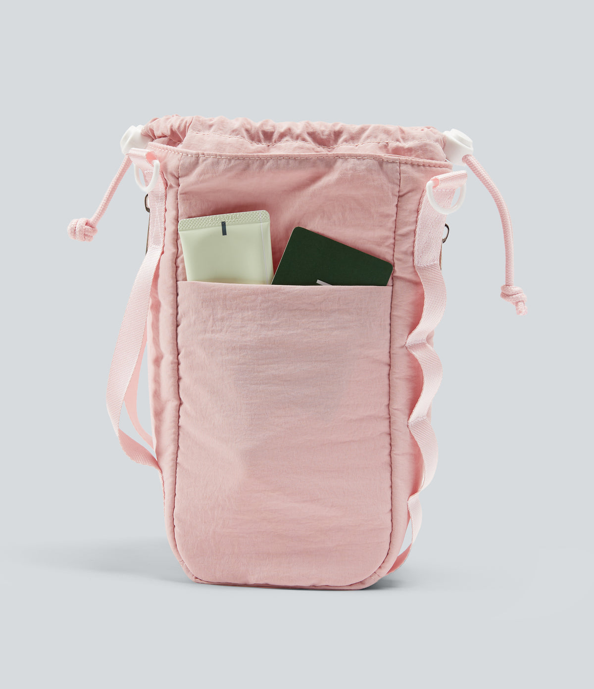 Yoga Crossbody Bag with Zipper Pocket — Crystal Pink — view 2