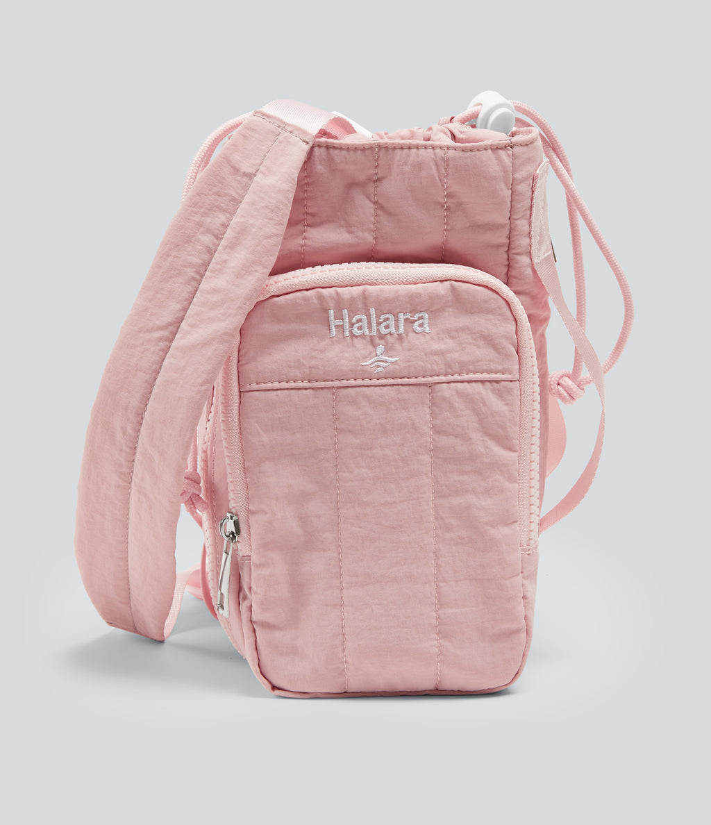 Yoga Crossbody Bag with Zipper Pocket — Crystal Pink — view 1
