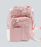 Yoga Crossbody Bag with Zipper Pocket — Crystal Pink — view 5