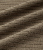 Ribbed Knit High Waisted Casual Midi Skirt — Chestnut Brown — view 7