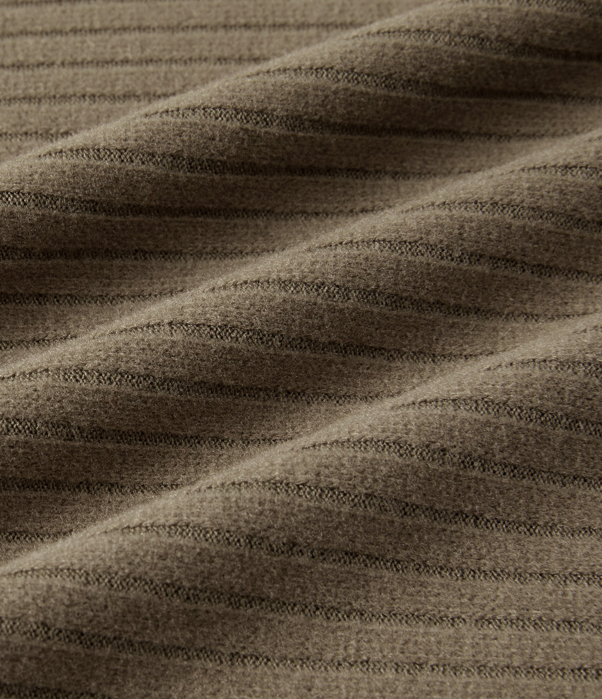 Ribbed Knit High Waisted Casual Midi Skirt — Chestnut Brown — view 7