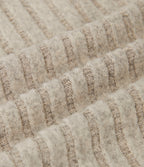 Ribbed Knit Collared Open Front Long Sleeve Casual Cardigan — Ridge Sand Khaki — view 7