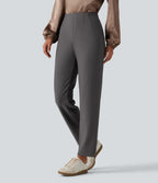 High Waisted Tapered Work Trousers — Steel Gray — view 1
