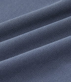 High Waisted Straight Leg Pintuck Waffle Work Trousers with Pockets — Grisaille — view 8