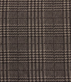 High Waisted Houndstooth Plaid Flare Work Trousers with Pockets — Brown Houndstooth Plaid — view 7