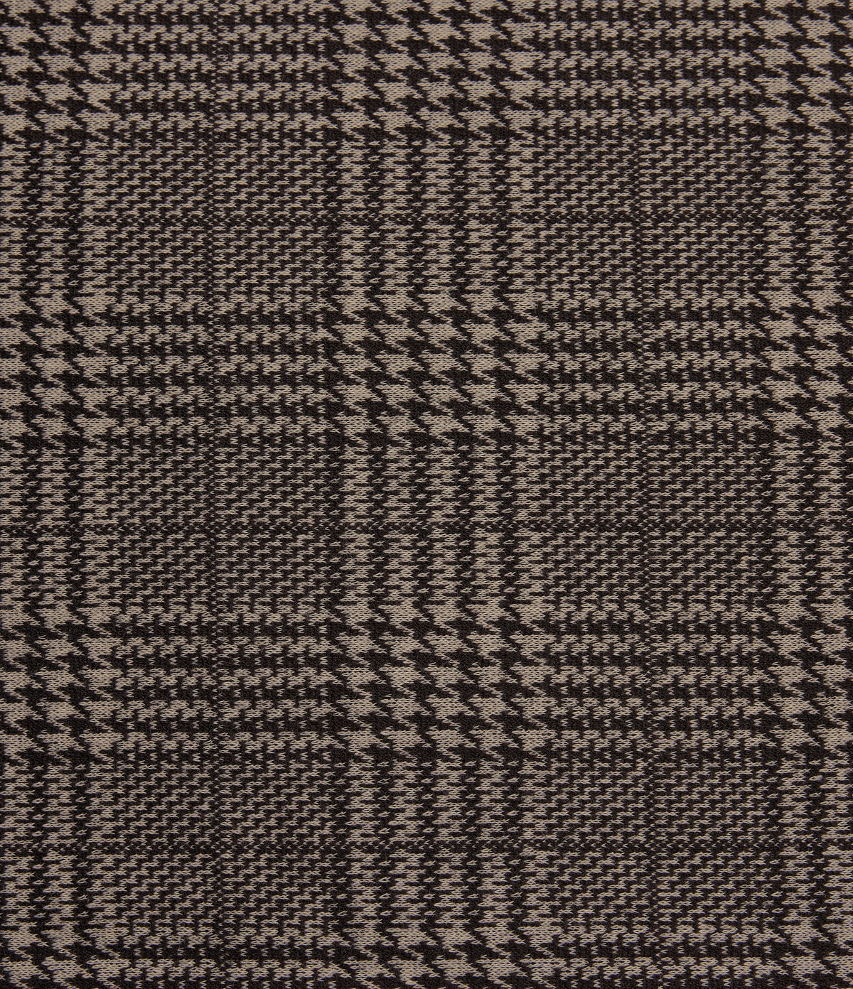 High Waisted Houndstooth Plaid Flare Work Trousers with Pockets — Brown Houndstooth Plaid — view 7
