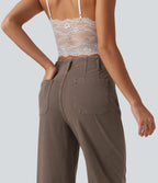 High Waisted Flare Colorful Casual Jeans with Pockets — Shopping Bag — view 4
