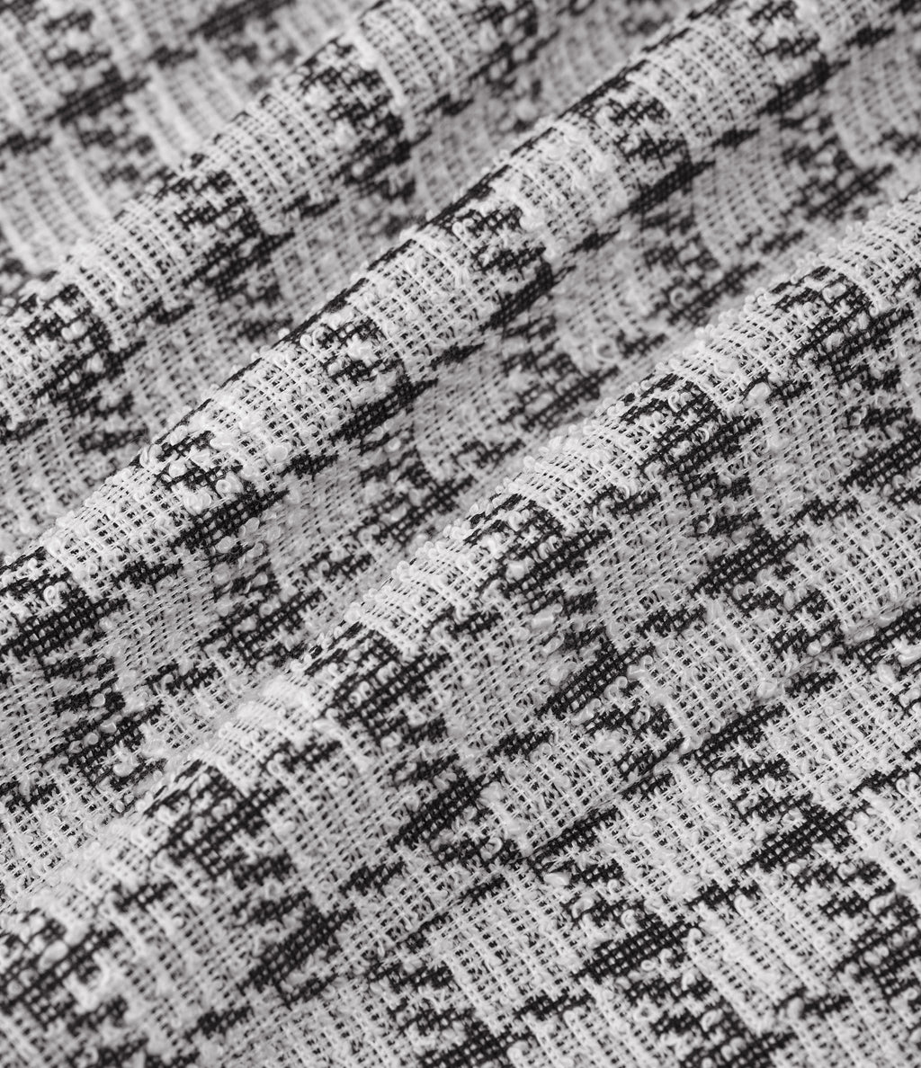 Round Neck Sleeveless Plaid Work Mini Dress — City Grid Plaid — view 7