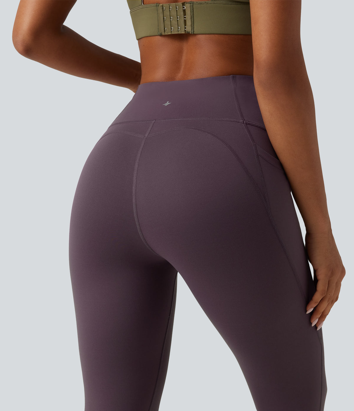 Speedwave High Waisted Tummy Control Training & Running Leggings with Pockets — Dusky Evening purple — view 5