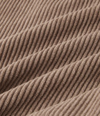High Waisted Tapered Rolled Hem Corduroy Work Trousers with Pockets — Acorn — view 8