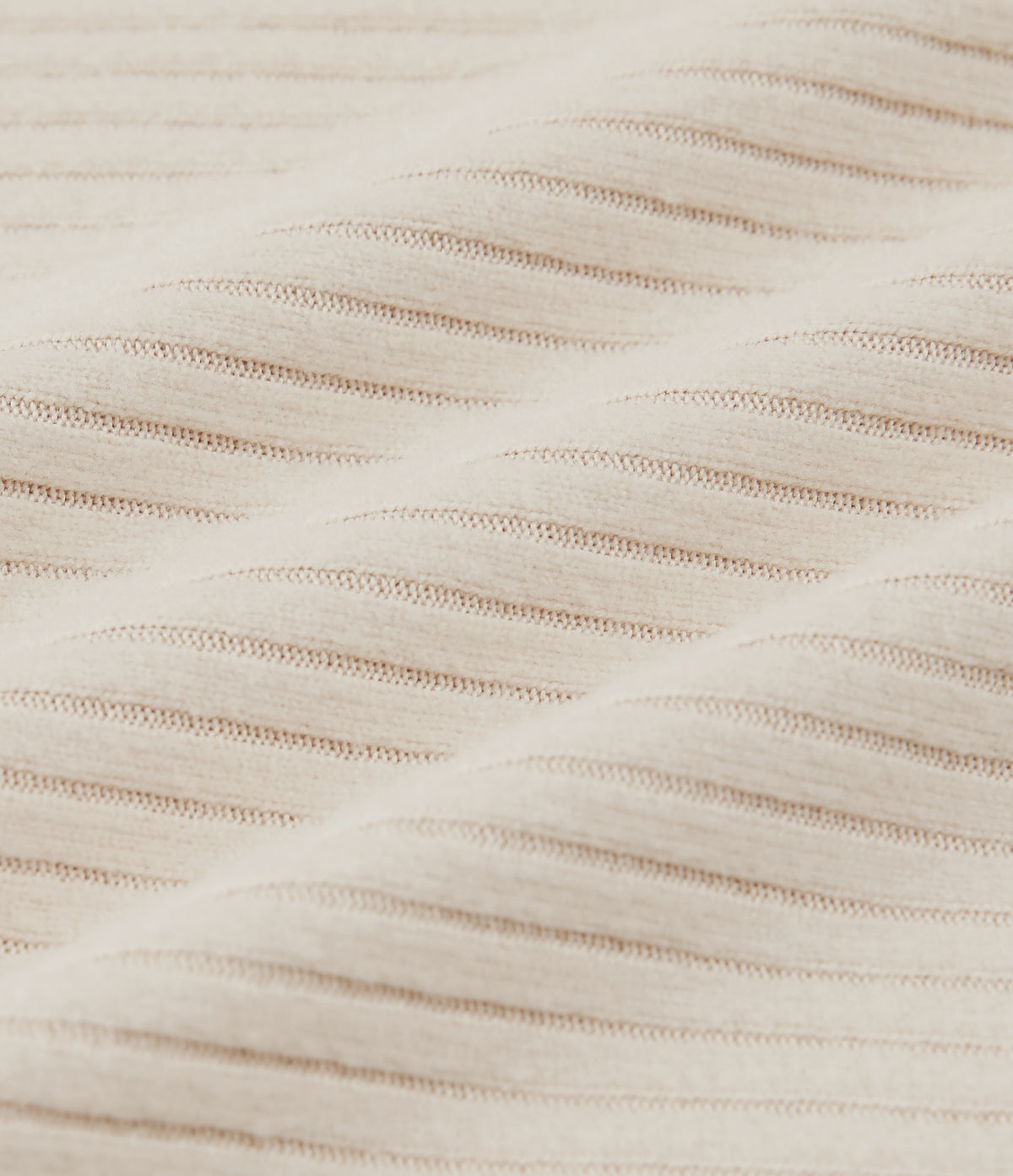 Ribbed Knit High Neck Long Sleeve Uneven Hem Slim Casual Top — Whipped Taupe — view 7