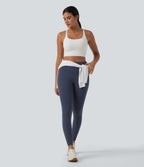 InstantCool High Waisted Tummy Control Butt Lifting Skinny Leggings — Mood Indigo — view 8
