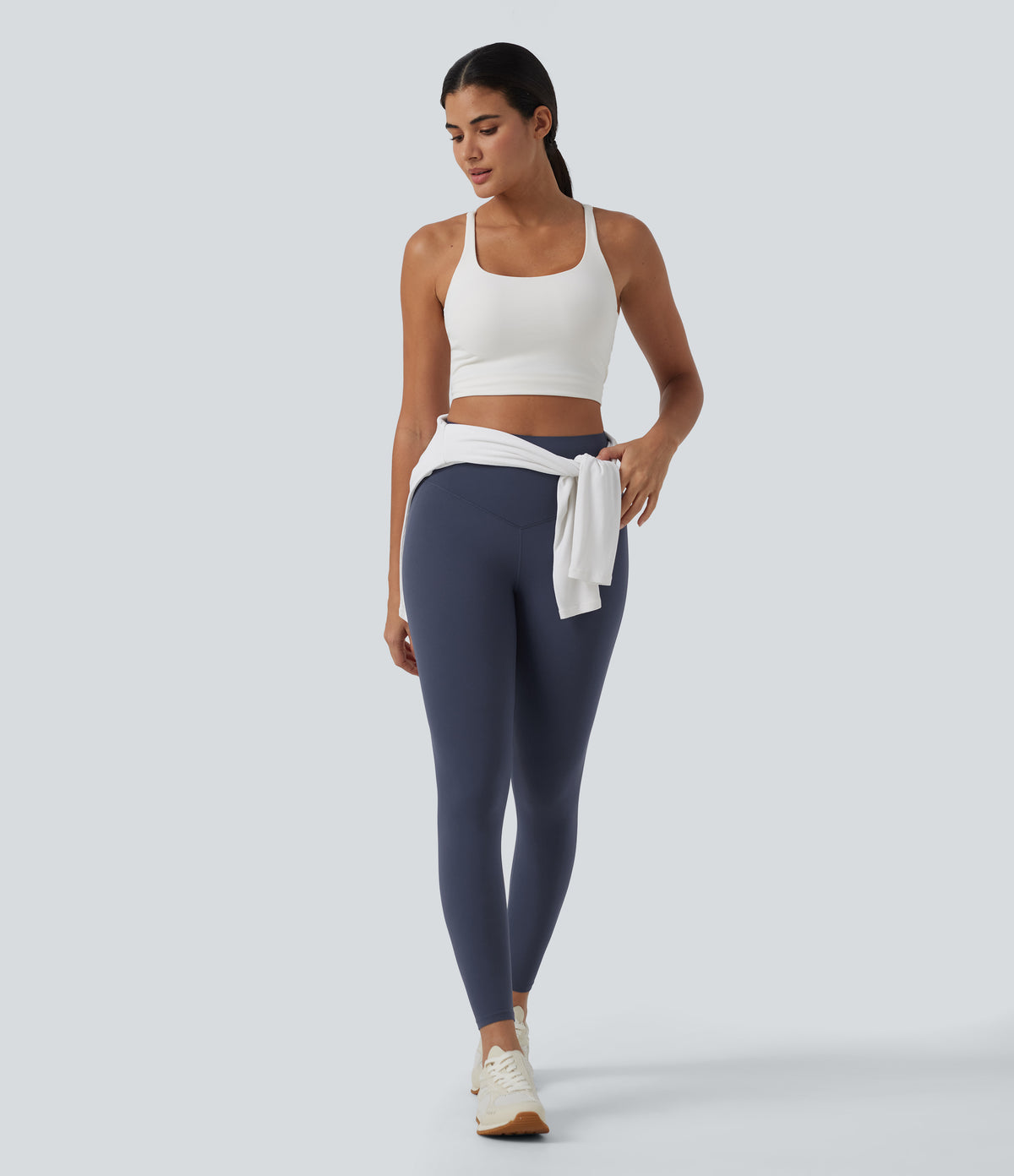 InstantCool High Waisted Tummy Control Butt Lifting Skinny Leggings — Mood Indigo — view 8