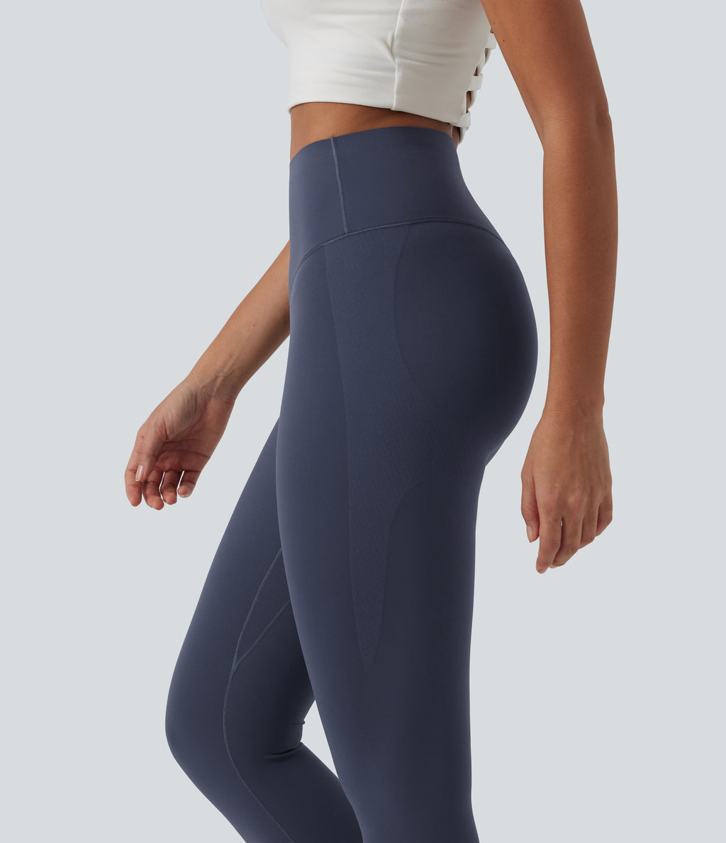 InstantCool High Waisted Tummy Control Butt Lifting Skinny Leggings — Mood Indigo — view 4