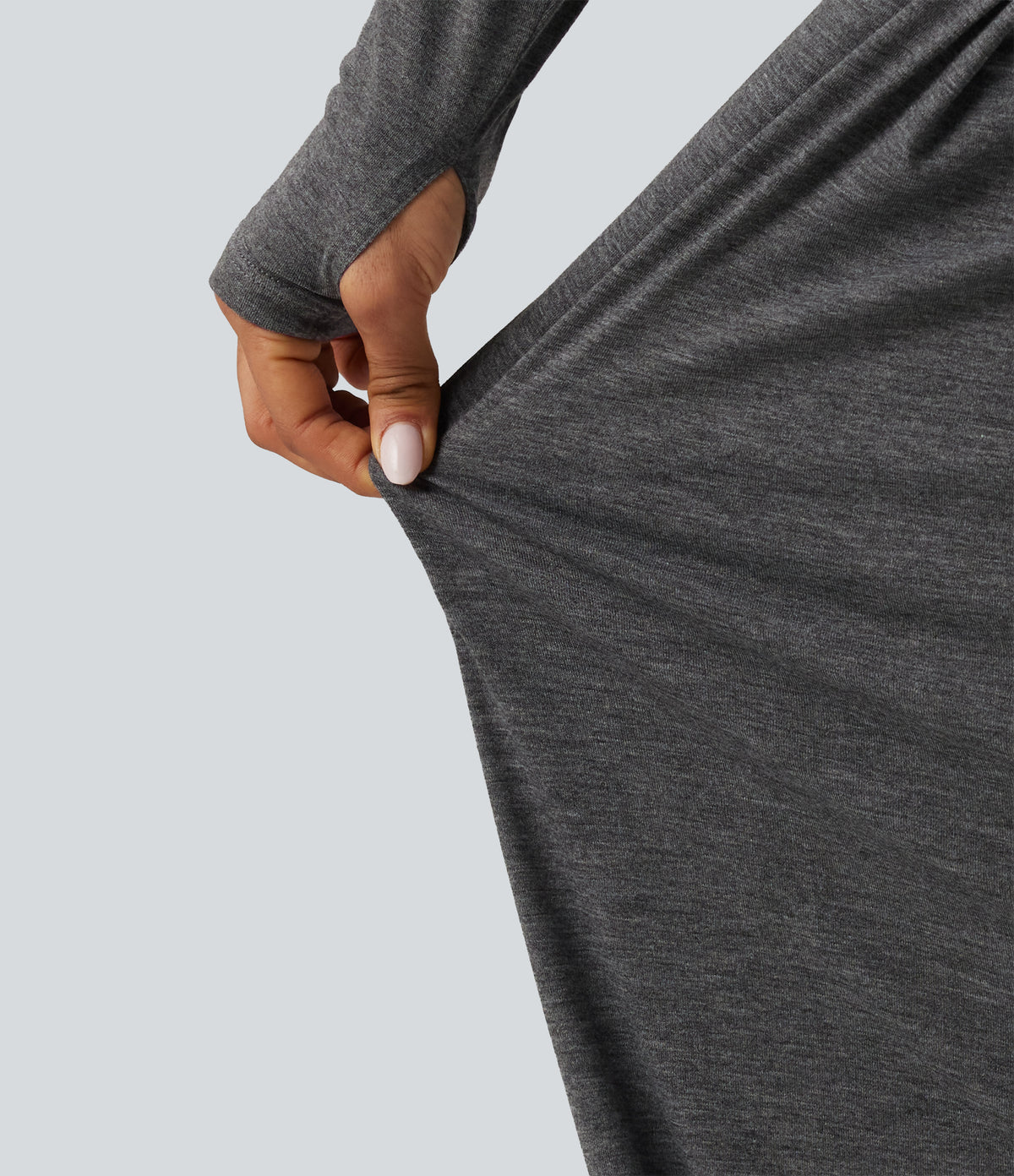 Mid Rise Drawstring Pleated Casual Joggers with Pockets — Darl Gray Floral Yarn — view 5