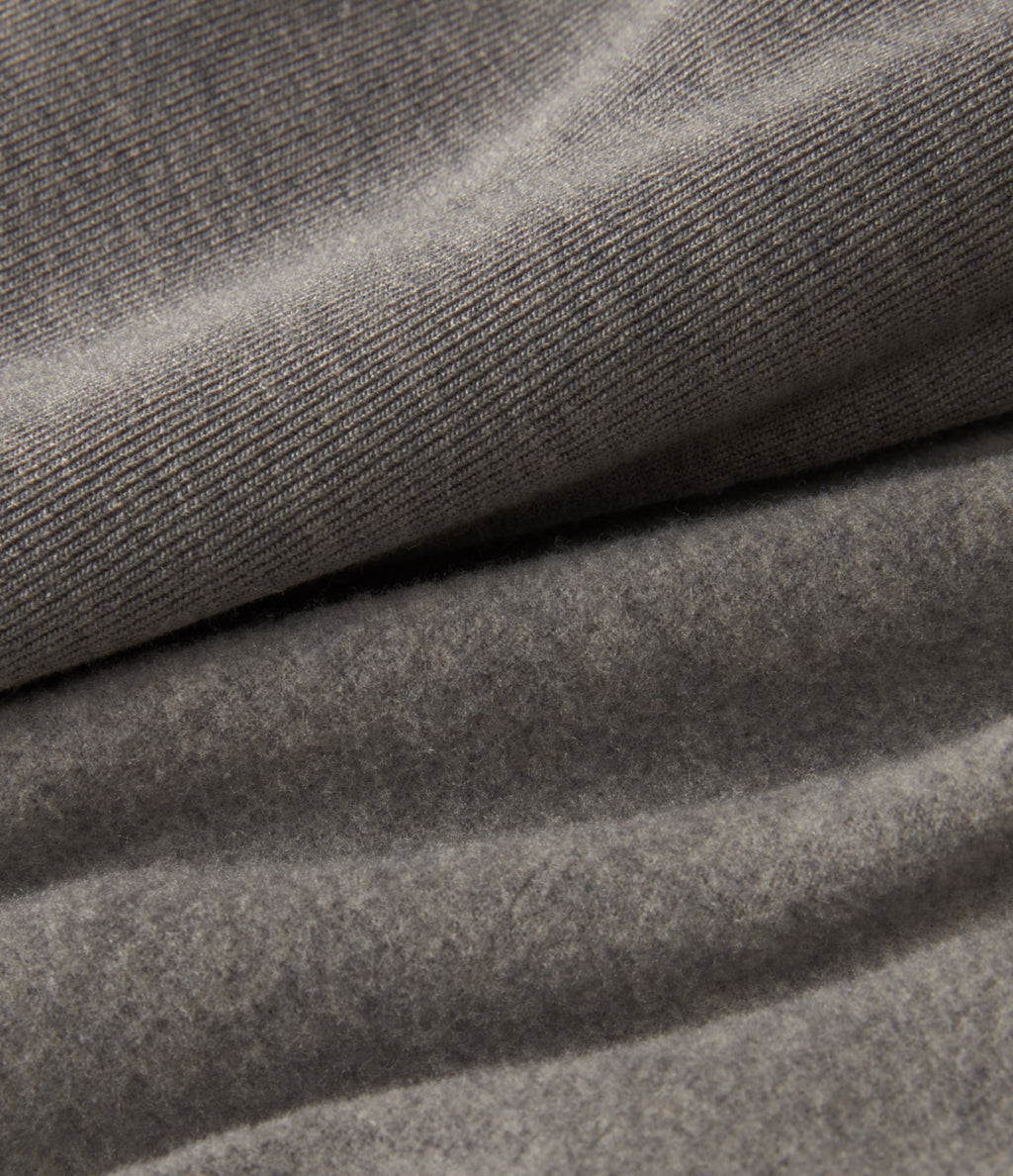 Boat Neck Raglan Long Sleeve Thermal Casual Top — Mottled Cloud Grey — view 8