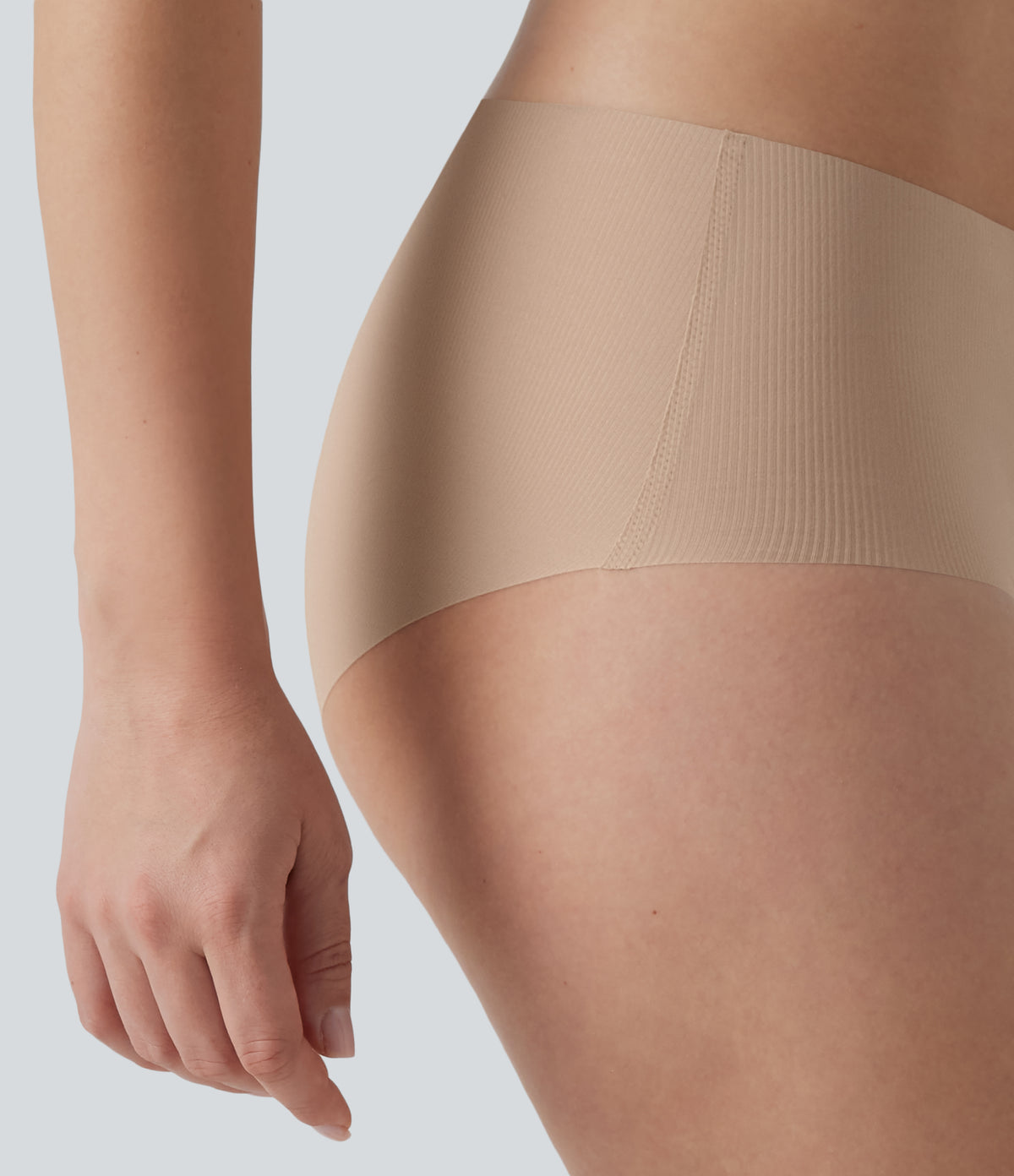 Low Rise Seamless Casual Underwear Panties — Toasted Almond — view 6