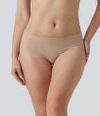 Low Rise Seamless Casual Underwear Panties — Toasted Almond — view 3