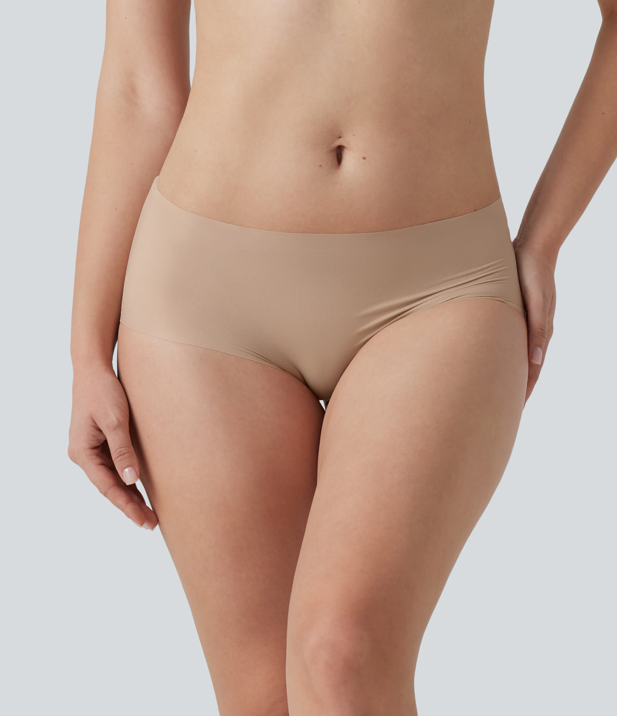 Low Rise Seamless Casual Underwear Panties — Toasted Almond — view 3