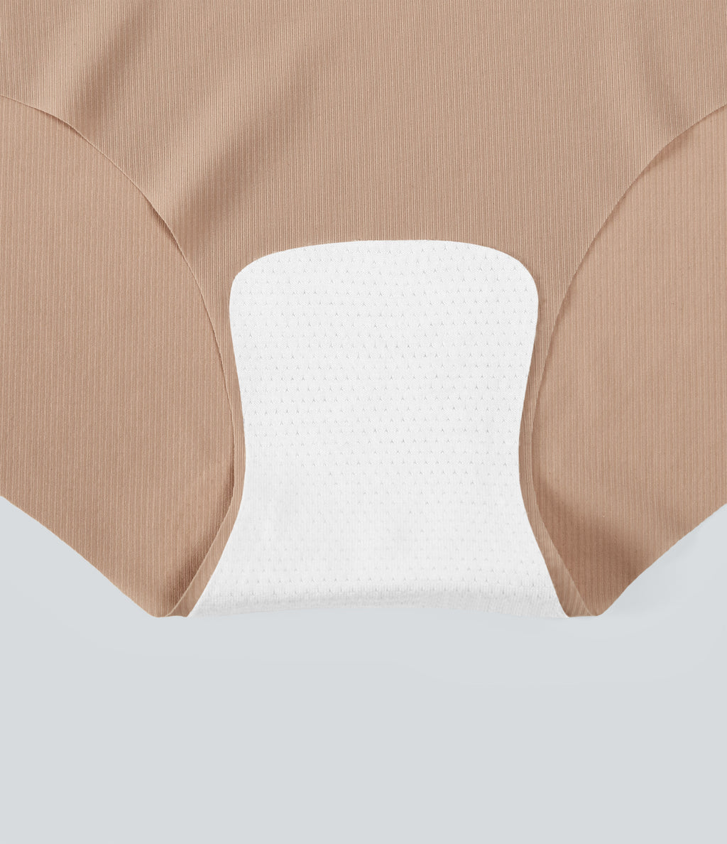 Low Rise Seamless Casual Underwear Panties — Toasted Almond — view 5