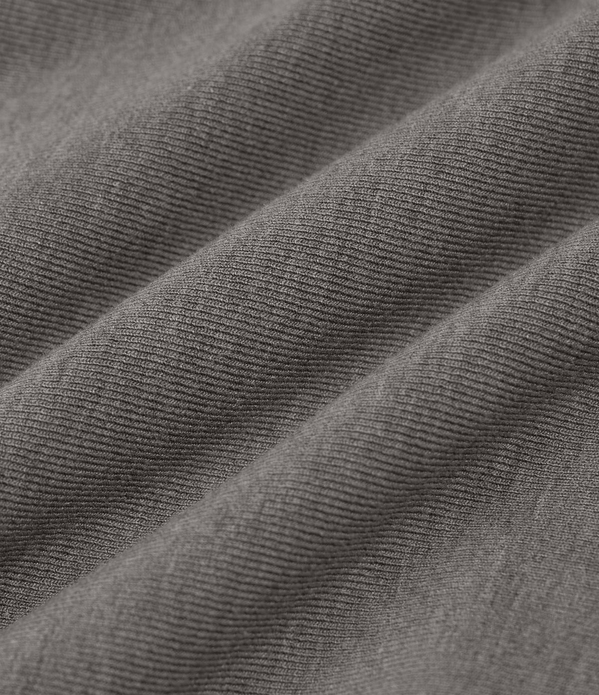 Boat Neck Long Sleeve Ruched Asymmetric Hem Thermal Casual Top — Mottled Cloud Grey — view 8