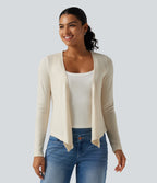 Open Front Long Sleeve Casual Cardigan — Pop Sprinkle — view 4