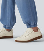 Mid Rise Casual Jeans with Pockets — Powder Blue Denim — view 6