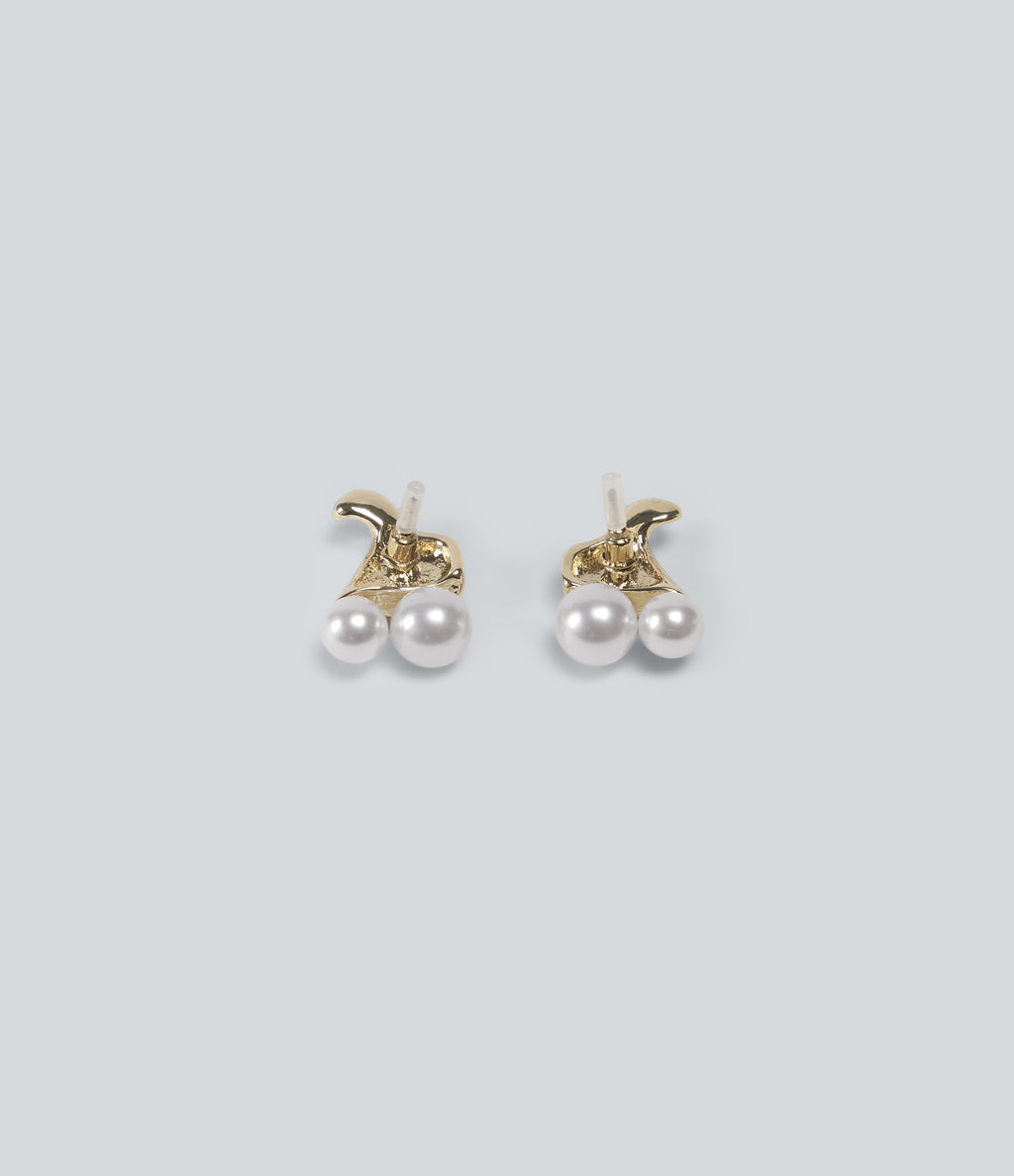 Party Stud Earrings — Gold — view 2