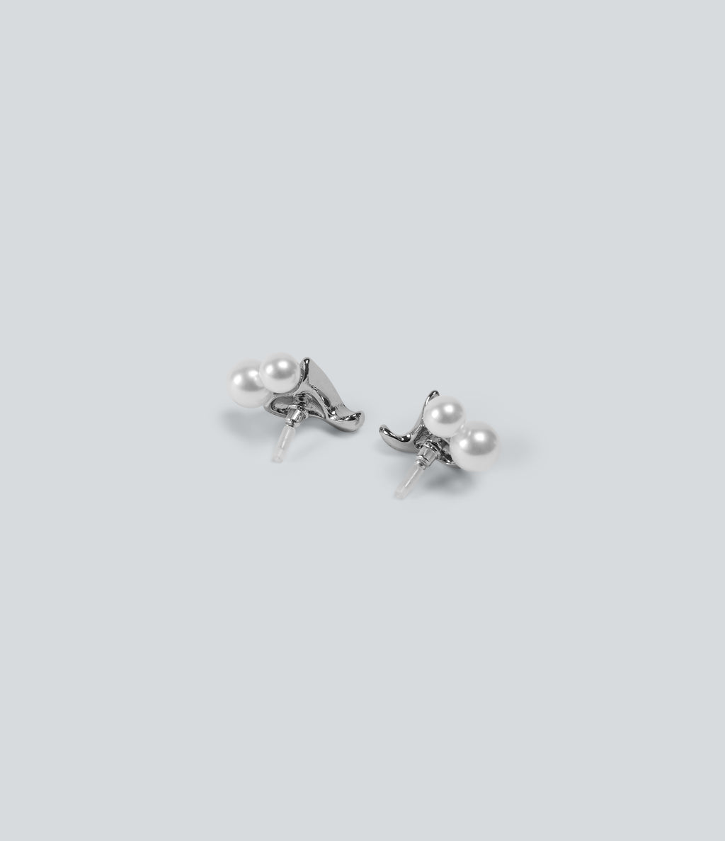 Party Stud Earrings — Silver — additional view