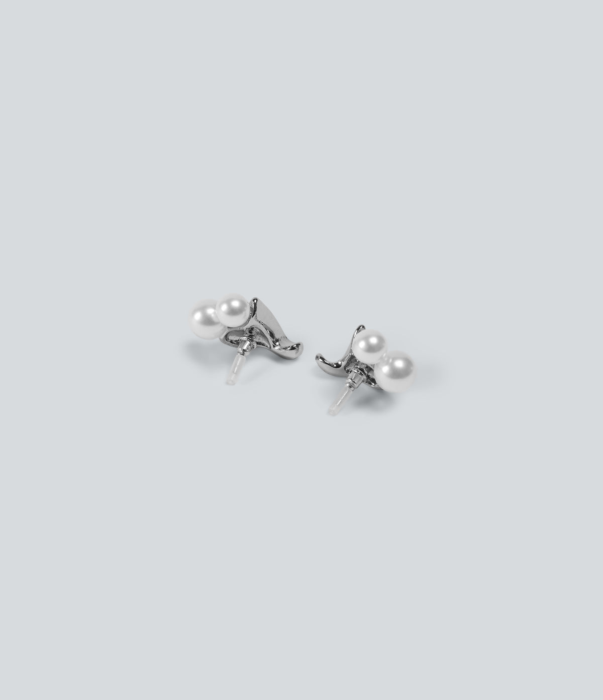 Party Stud Earrings — Silver — additional view