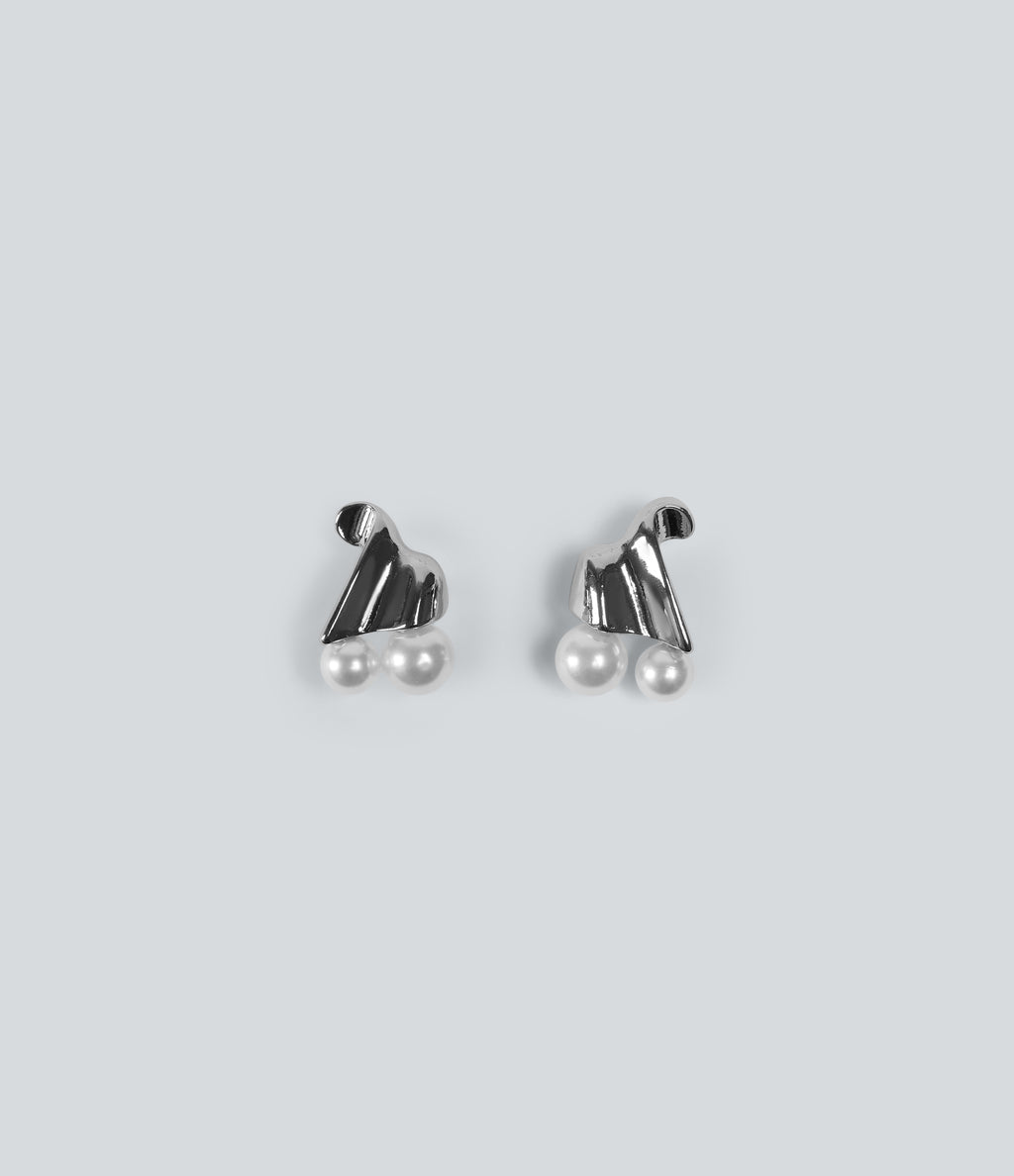 Party Stud Earrings — Silver — view 4