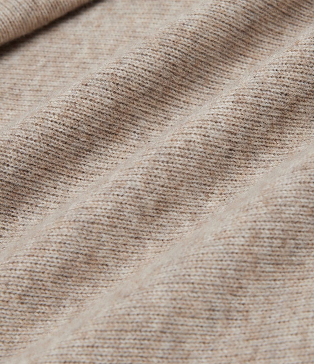 Hooded Long Sleeve Casual Jumper — Oatmeal Khaki — view 8