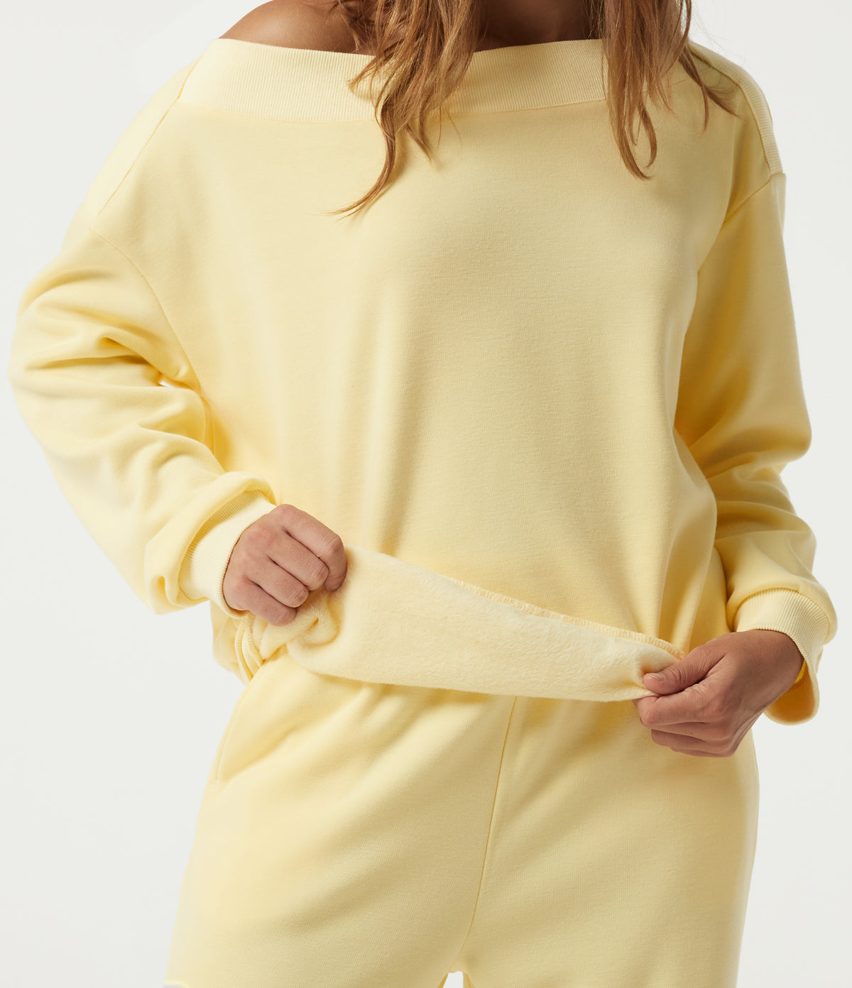 Long Sleeve Casual Sweatshirt — Pear Sorbet — view 7