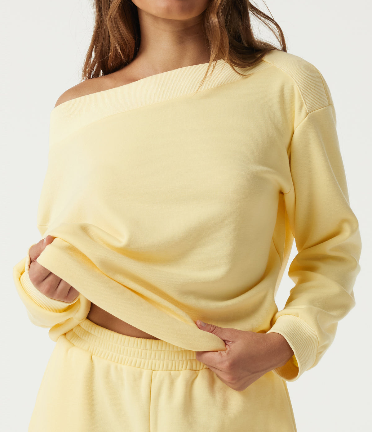 Long Sleeve Casual Sweatshirt — Pear Sorbet — view 8