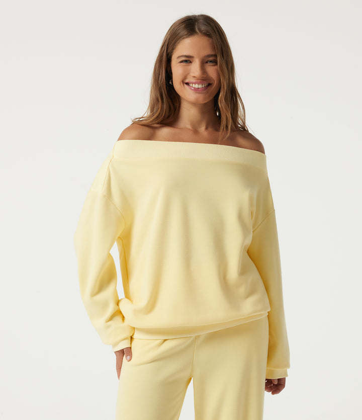 Long Sleeve Casual Sweatshirt — Pear Sorbet — view 1
