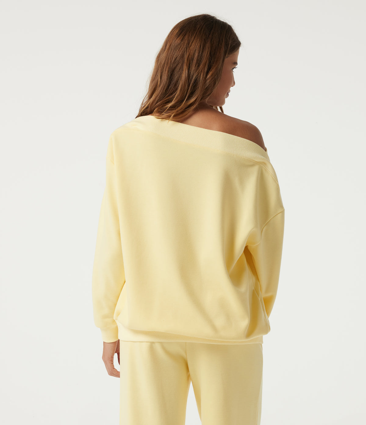 Long Sleeve Casual Sweatshirt — Pear Sorbet — view 2