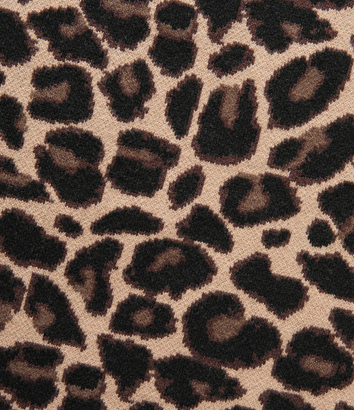 High Waisted Leopard Print Bodycon Casual Mini Sweater Skirt — Black Coffee Leopard Print — view 6