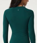 One Form Seamless Flow Round Neck Long Sleeve Casual Sports Top — Botanical Garden — view 7