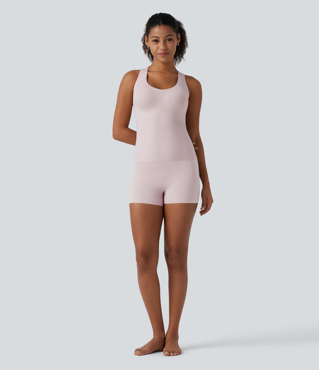 U Neck Push-Up Built-in Bra Casual Underwear — Hushed Violet — view 6
