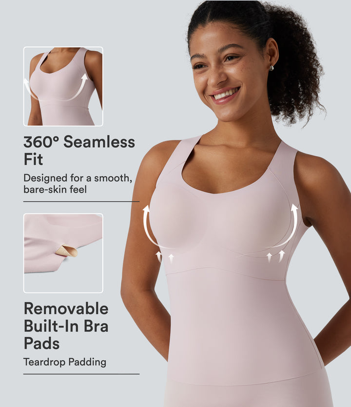 U Neck Push-Up Built-in Bra Casual Underwear — Hushed Violet — view 1