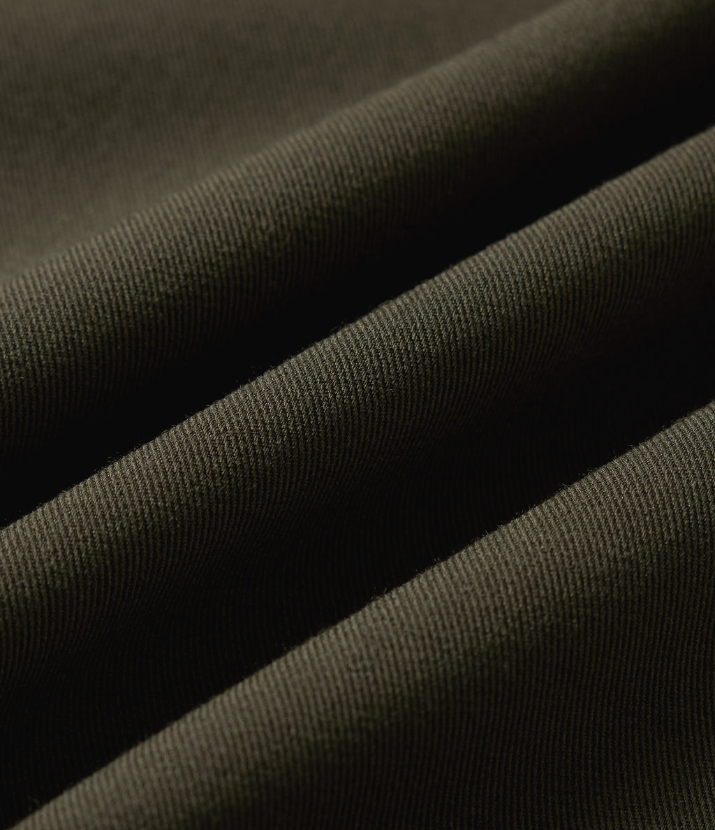 High Waisted Straight Leg Work Trousers with Pockets — Forest Night — view 7