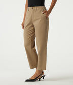 Mid Rise Tapered Work Chino Cotton Trousers with Pockets — Starfish — view 3