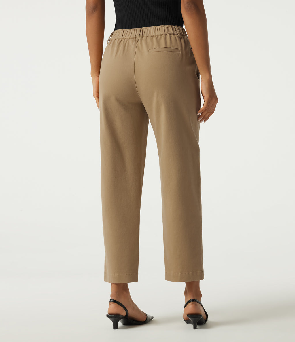 Mid Rise Tapered Work Chino Cotton Trousers with Pockets — Starfish — view 2