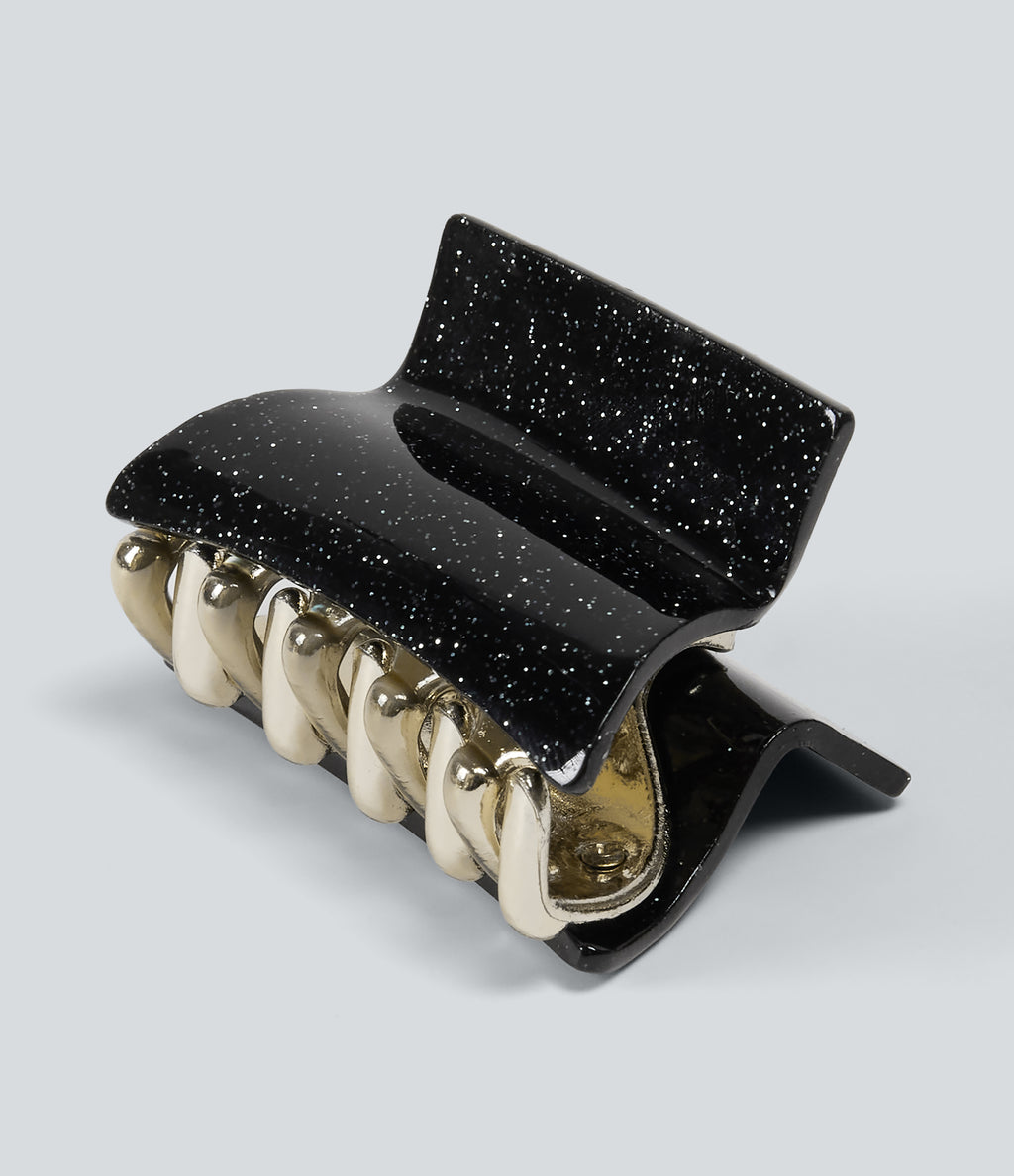 Glitter Hair Claw — Black — view 4