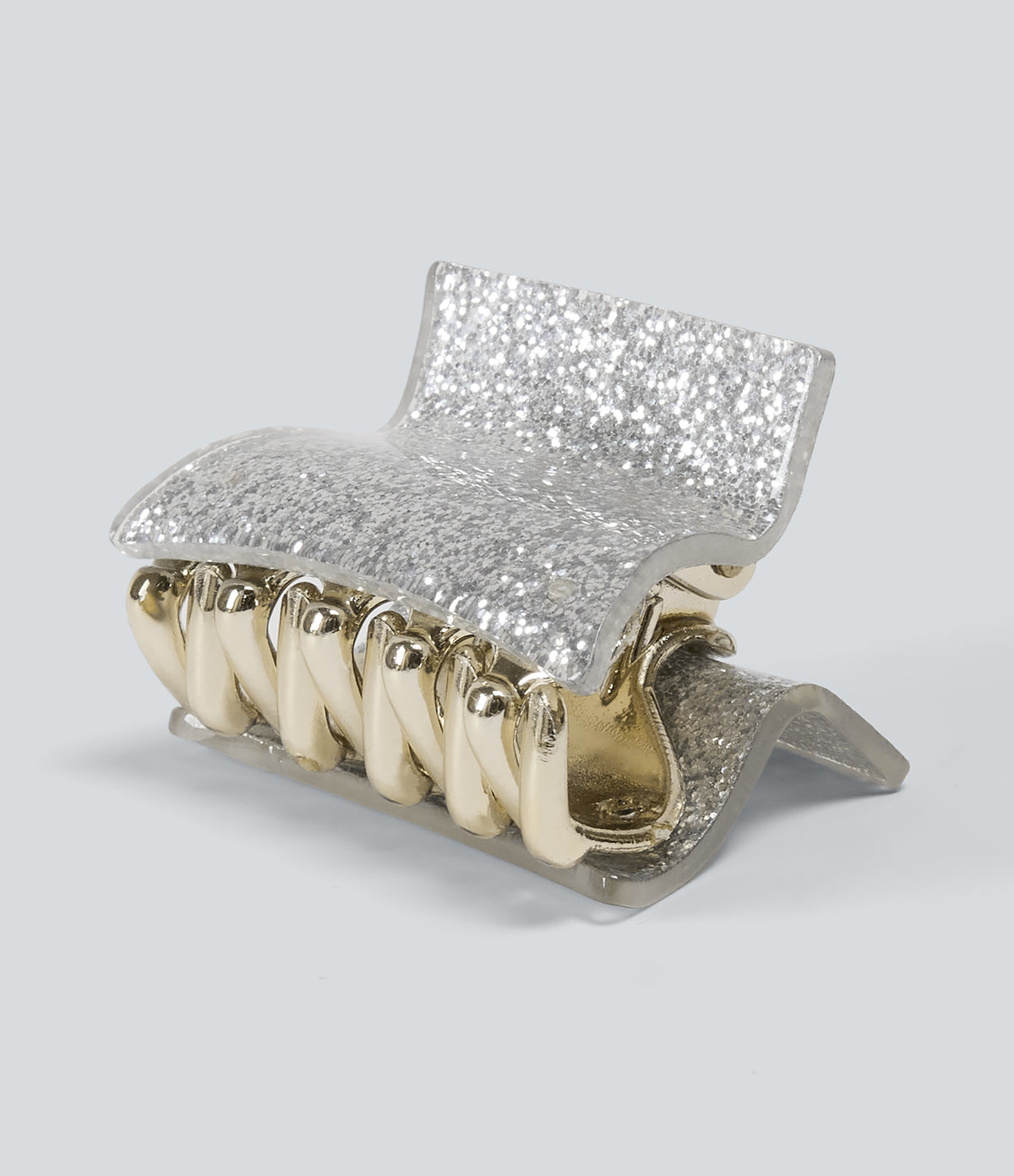 Glitter Hair Claw — Silver — view 3