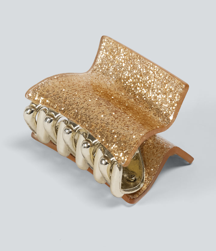 Glitter Hair Claw — Gold — view 1
