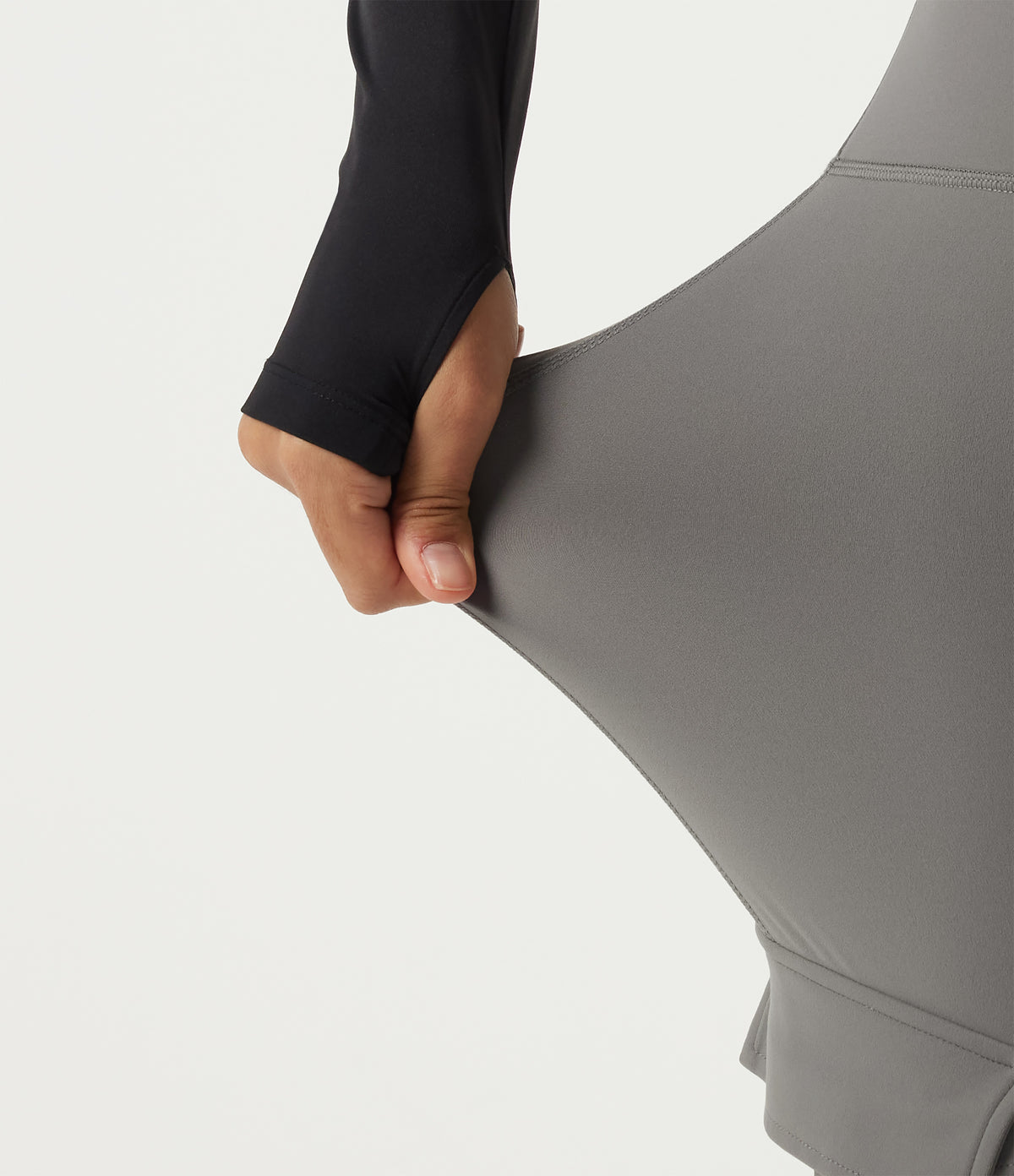 High Waisted Bootcut Stacked Yoga Leggings with Pockets — Steel Gray — view 7