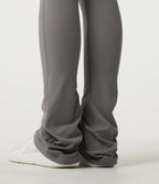 High Waisted Bootcut Stacked Yoga Leggings with Pockets — Steel Gray — view 6