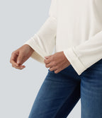 High Neck Long Sleeve Casual Top — Candied Cloud — view 5